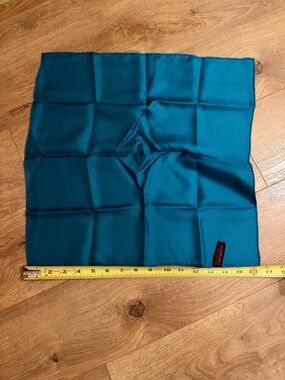 Lord Ashton 100 % Silk Teal Pocket Square Scarf